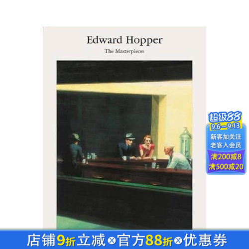 【现货】【Schirmer视觉图书馆】Edward Hopper爱德华·霍普 40张杰作 英文原版艺术画册进口图书