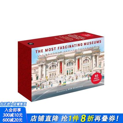 【预售】北美博物馆奇观明信片集：50张典藏版 The Most Fascinating Museums Postcards  原版明信片 正版进口书
