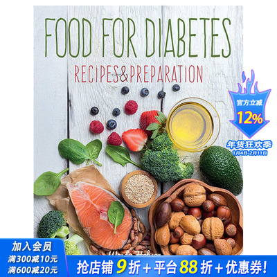 【现货】Food for Diabetes 糖尿病食物 健康食谱菜谱 英文原版烹饪料理指南