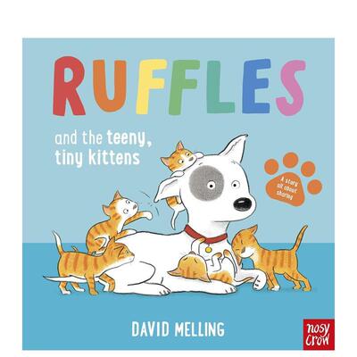 【预售】Ruffles和小猫咪 Ruffles and the Teeny， Tiny Kittens 纸板书 英文儿童插画故事绘本 进口童书