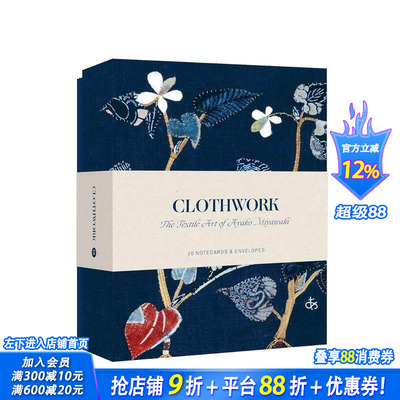 【现货】布艺作品卡片 Clothwork Notecards 创意艺术卡牌 宫川明子 Ayako Miyawaki 英文原版正版进口图书籍