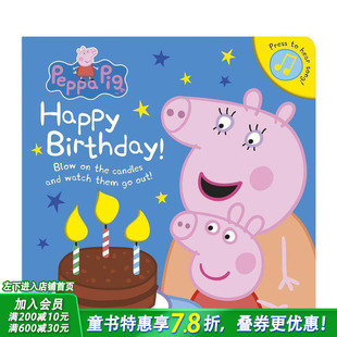 【预售】peppa pig 英文版 绘本小猪佩奇Happy Birthday!  粉红猪小妹生日快乐！ 英文儿童绘本【善优童书】