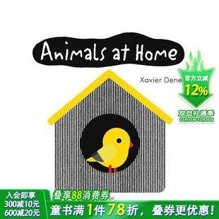 家 Deneux Xavier 现货 动物 Home Baby 立体机关镂空书 英语早教进口童书 Basics 英文儿童趣味互动绘本 Animals