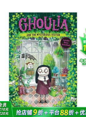 【预售】茱莉亚：2神秘访客 彩图绘本 Ghoulia And The Mysterious Visitor 英文儿童章节桥梁故事 英语拓展阅读进口童书