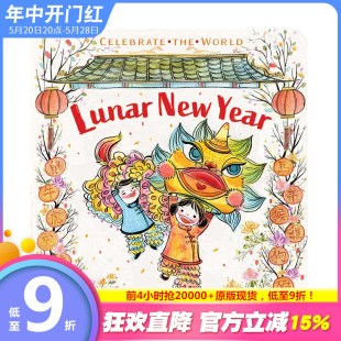 现货 6岁 New 善优童书 Year 中国春节新年习俗文化 纸板书绘本 英文原版 农历新年Lunar