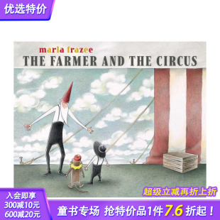 英文原版 Frazee绘画系列作品 Farmer Circus the 农夫与马戏团The and Marla 6岁儿童英文趣味阅读故事绘本 预售