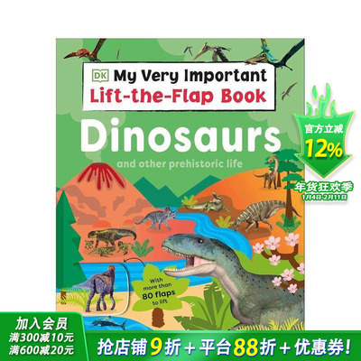 【现货】恐龙和其他史前生物 Dinosaurs and Other Prehistoric Life 英文儿童插画科普绘本 进口童书