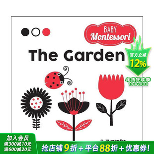 【预售】蒙特梭利入门绘本：花园 The Garden: A Baby Montessori Book 0岁+英文儿童认知启蒙绘本 进口童书