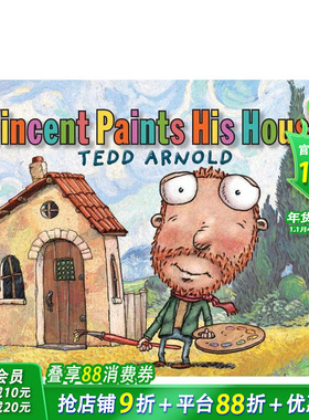 【预售】文森特涂他的房子 Vincent Paints His House 英文儿童故事 英语拓展阅读进口书
