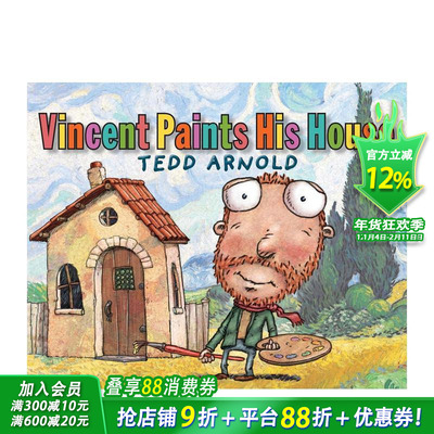 【预售】文森特涂他的房子 Vincent Paints His House 英文儿童故事 英语拓展阅读进口书