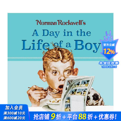 【预售】诺曼?洛克威尔：男孩的一天 Norman Rockwell’s A Day in the Life of a Boy 原版英文艺术插画原画设定集 正版进口书