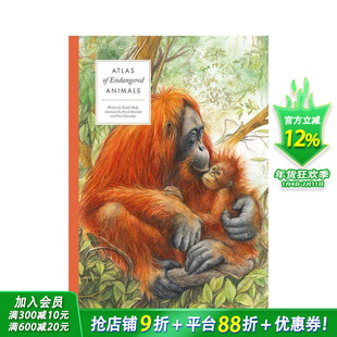 【预售】濒危动物图集 【Large Encyclopedias】Atlas of Endangered Animals 英文儿童插画故事绘本 进口童书