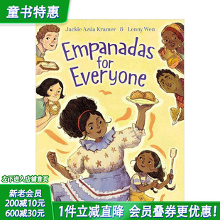 【预售】每个人的空心面饼 Empanadas for Everyone 艺术插画绘本 3岁+原版英文儿童故事 进口童书