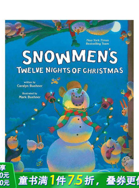 【预售】雪人的圣诞节十二夜 Snowmen's Twelve Nights of Christmas 英文儿童插画故事绘本 进口童书