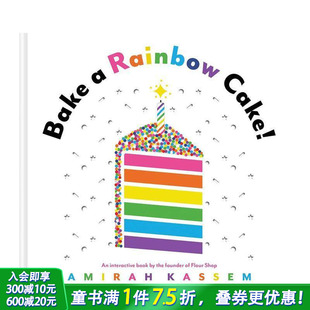 Bake Rainbow 英文儿童插画故事绘本 烤一个彩虹蛋糕吧 Cake 进口童书 预售
