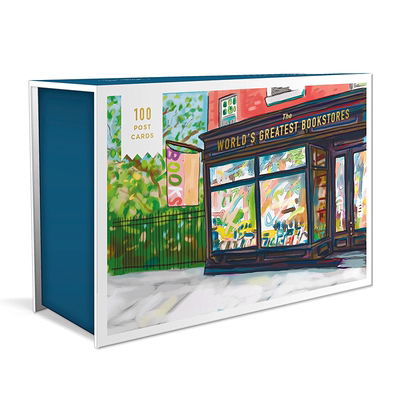 【预售】【100张明信片】世界各地有名的书店World's Greatest Bookstores 高颜值艺术插画创意文创 生日节日送礼 Bob Eckstein