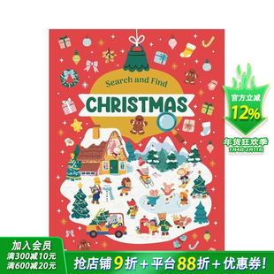 【预售】寻找圣诞节 Search and Find Christmas 英文儿童插画故事绘本 进口童书