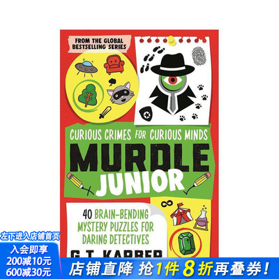 【现货】给好奇小脑袋的逻辑推理解谜 【Murdle Puzzle】Murdle Junior: Curious Crimes for Curious Minds原版英文正版进口书