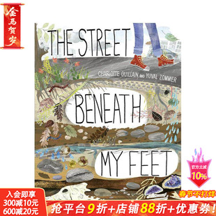 【预售】【手风琴书】我脚下的街道 【Look Closer】The Street Beneath My Feet 英文儿童插画科普故事绘本 进口童书