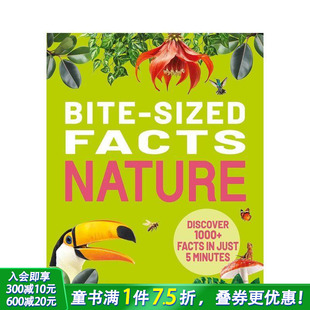 Sized 进口童书 1000 英文儿童插画科普绘本 Nature Facts Bite 自然 简短事实 预售