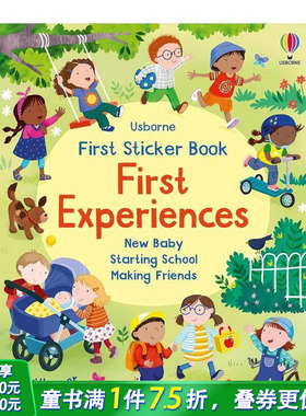 【预售】贴纸书：初次经历 First Sticker Book First Experiences 英文儿童趣味互动绘本 英语早教进口书