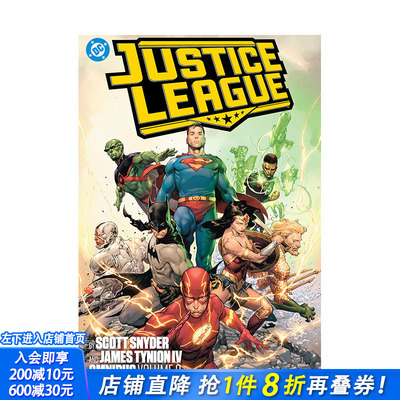 【现货】DC漫画 正义联盟 by斯科特·斯奈德和詹姆斯·泰尼翁四世 合集卷2 Justice League by Scott Snyder and James英文漫画书