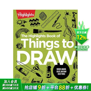 【现货】画画要点书 The Highlights Book of Things to Draw 英文儿童插画故事绘本 进口童书
