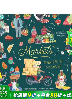 【现货】市场：探索世界 Markets : A World to Discover 英文儿童插画故事绘本 进口童书