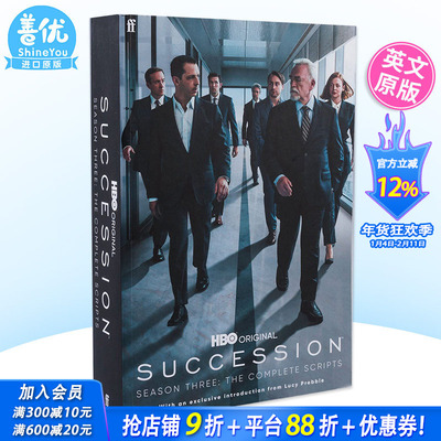 【预售】Succession: Season Three: The Complete Scripts 继承之战争 弟三季 剧本 英文原版进口书籍【善优图书】