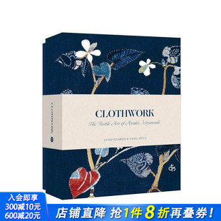 英文原版 进口图书籍 Clothwork 宫川明子 Ayako 创意艺术卡牌 布艺作品卡片 Notecards 正版 Miyawaki 现货