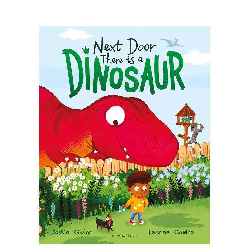 【预售】隔壁住着一只恐龙 Next Door There is a Dinosaur 英文儿童插画故事绘本 进口童书