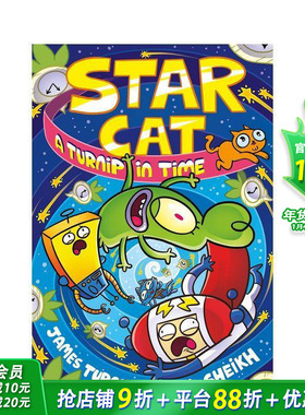 【现货】星际猫：萝卜时光机！ Star Cat: A Turnip in Time! 搞笑科幻 英文儿童宇宙主题灾难漫画故事 英语拓展阅读进口书