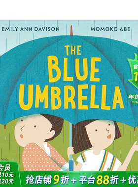【预售】蓝色雨伞（平装版）2019世界插画奖入围插画师Momoko Abe The Blue Umbrella 英文儿童插画故事绘本 进口童书