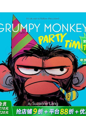 【预售】暴躁猴子派对时间！ Grumpy Monkey Party Time! 英文儿童插画故事绘本 进口童书