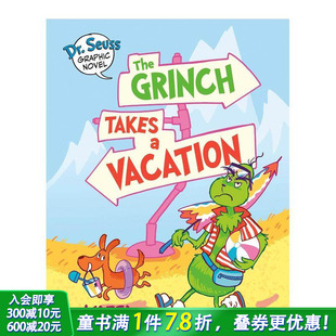 儿童漫画 英文英语拓展进口书 Vacation The 预售 苏斯博士：鬼灵精去度假 Grinch Seuss Dr. Graphic Takes Novel