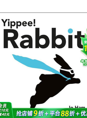 【预售】【英国插画师Jo Ham】好耶！兔子（纸板书） Yippee! Rabbit 英文儿童插画故事绘本 进口童书