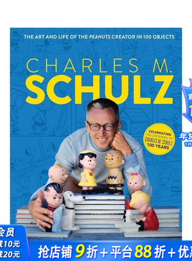 【预售】查尔斯·舒尔茨：花生漫画创作者的艺术与生活-100件物品 Charles M. Schulz 英文艺术设定集 正版进口书