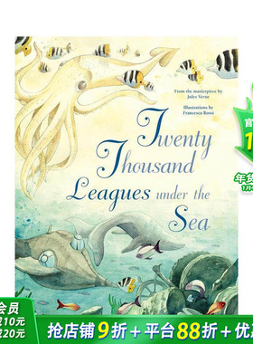 【预售】海底两万里：儒勒·凡尔纳经典改编 Twenty Thousand Leagues Under the Sea  英文儿童插画故事绘本 进口童书