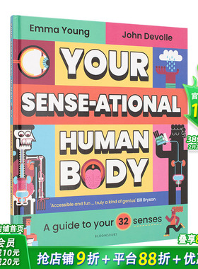 【现货】人体感官：探索32 种感觉系统 Your SENSE-ational Human Body 英文儿童插画科普故事绘本 进口童书