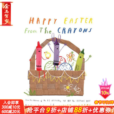 【预售】蜡笔:复活节快乐 Happy Easter From The Crayons 英文儿童插画故事绘本 进口童书