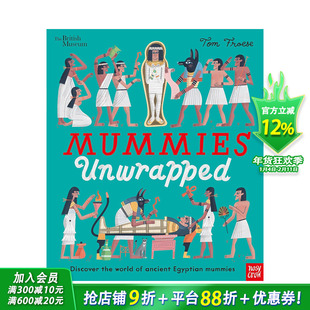 【现货】大英博物馆:揭开木乃伊的神秘面纱 British Museum: Mummies Unwrapped 原版英文儿童艺术插画绘本 3岁+进口童书