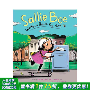 艺术插画绘本 Thank You 感谢信 Bee 善优童书 6岁 进口儿童图书 莎莉·比 Sallie Writes 精装 Note 英文原版 现货