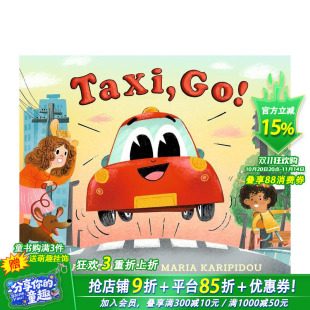 出租车 平装 Taxi 英文儿童插画故事绘本 出发吧 进口童书 预售