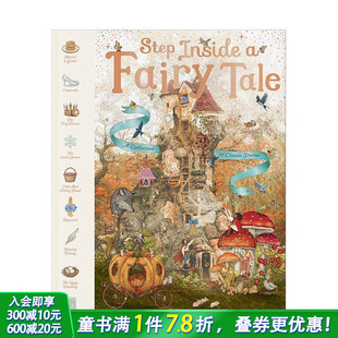 Tale 进口童书 故事 Inside Step 步入童话：8个经典 焕新之旅 英文儿童插画故事绘本 Fairy 预售