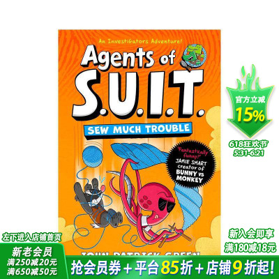 【预售】【调查员：西装特工】卷4：麻烦多多（平装） Investigators:Agents of S.U.I.T.:Sew Much Trouble 英文儿童漫画故事书
