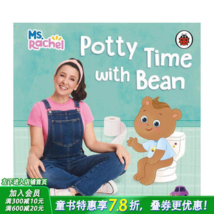【预售】瑞秋老师和豆豆的如厕时光 Ms Rachel: Potty Time with Bean 英文儿童插画故事绘本 进口童书