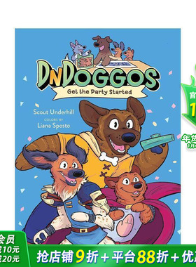 【预售】让派对开始 【DnDoggos】Get the Party Started 英文儿童漫画故事 英语拓展阅读进口童书