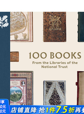 【预售】英文原版 英国国民信托图书馆的100本书 100 Books from the Libraries of the National Trust 艺术 正版进口书籍画册