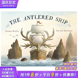善優童書 6歲 Antlered 鹿角船 親子英語進口兒童圖書 藝術插畫繪本 英文原版 友誼冒險故事 Ship 現貨 The