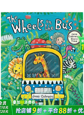 【预售】公交车上的轮子 The Wheels on the Bus 英文儿童插画故事绘本 进口童书